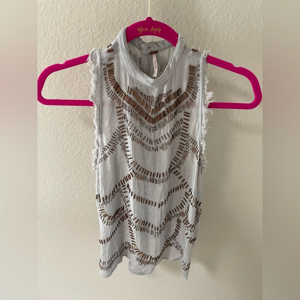 Free people Beaded blouse